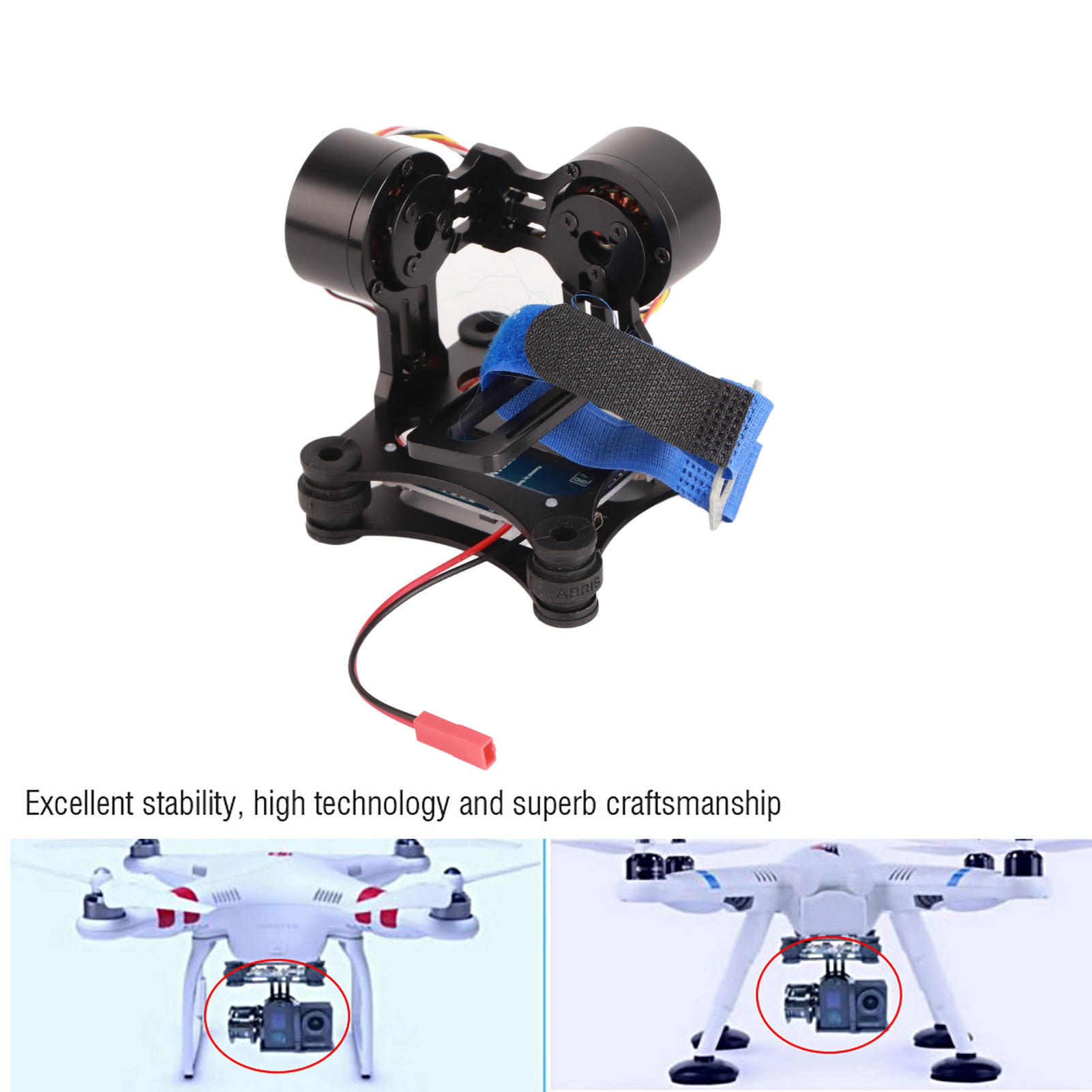 Drone Gimbal For Gopro - Bürstenloser Kamera-Gimbal Metall-Bürstenloser Gimbal-Board BGC 2.2